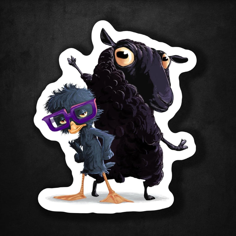(PRE-ORDER) The Black Sheep and the Ugly Duckling (Wall & Laptop Sizes) - Dan Pearce Sticker Shop