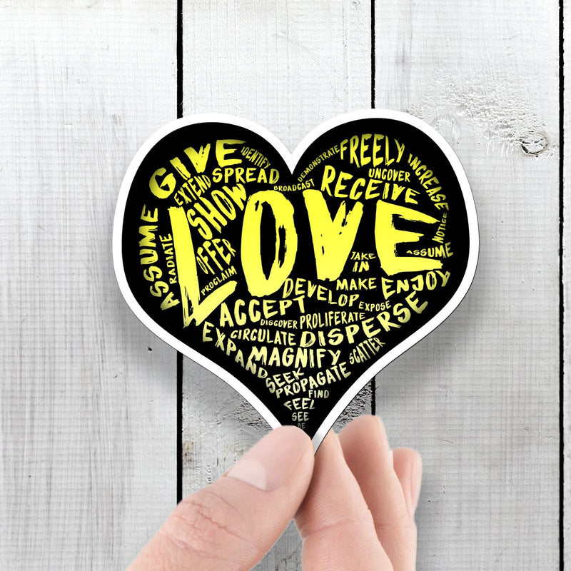 (PRE-ORDER Version) LOVE Sticker! (Yellow Version) - Dan Pearce Sticker Shop