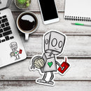 (PRE-ORDER) Volleyball Adorable Robot - Premium Sticker - Dan Pearce Sticker Shop