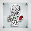 (PRE-ORDER) Volleyball Adorable Robot (Wall & Laptop Sizes) - Dan Pearce Sticker Shop