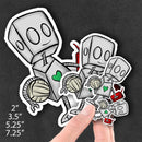 (PRE-ORDER) Volleyball Adorable Robot (Wall & Laptop Sizes) - Dan Pearce Sticker Shop
