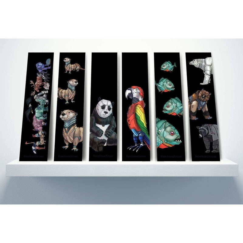 Premium Animal Robot Bookmarks No. 2 (6-pack) - Dan Pearce Sticker Shop