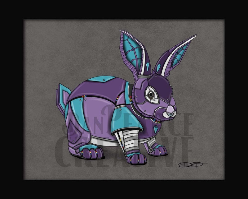 Rabbit Robot Fine Art Print - Dan Pearce Sticker Shop