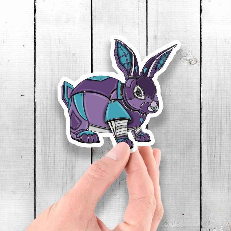 Rabbit Robot - Vinyl Sticker - Dan Pearce Sticker Shop