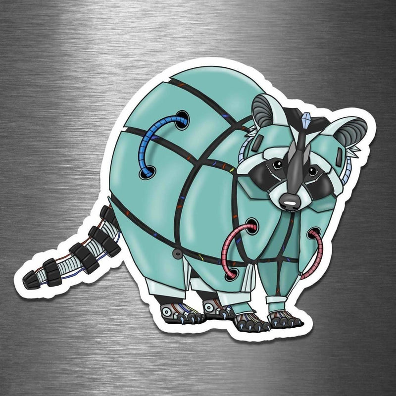 Raccoon Robot - Vinyl Sticker - Dan Pearce Sticker Shop
