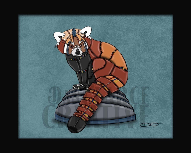 Red Panda Robot Fine Art Print - Dan Pearce Sticker Shop