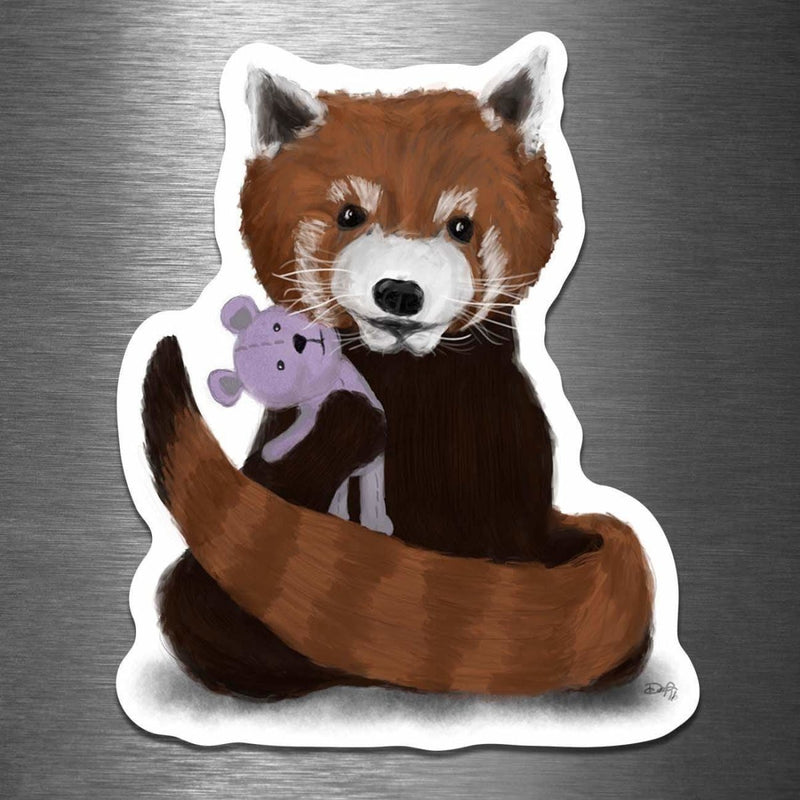 Red Panda & Teddy Bear - Vinyl Sticker - Dan Pearce Sticker Shop