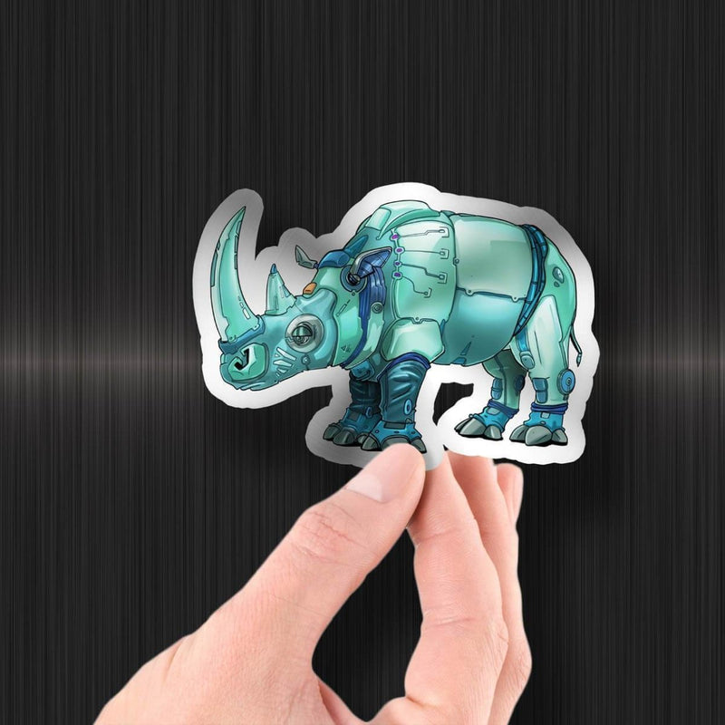 Rhinoceros Robot - Special Foil Sticker - Dan Pearce Sticker Shop