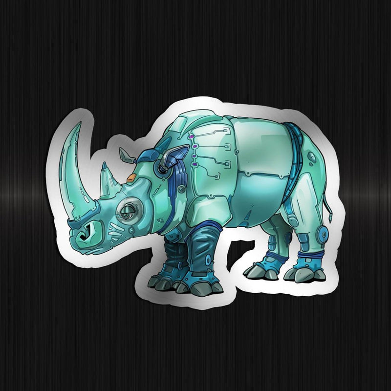 Rhinoceros Robot - Special Foil Sticker - Dan Pearce Sticker Shop
