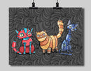 Robot Cats Art Print - Dan Pearce Sticker Shop