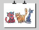 Robot Cats Art Print - Dan Pearce Sticker Shop