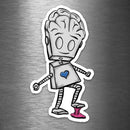 Robot Stepping in Gum - Premium Sticker - Dan Pearce Sticker Shop