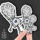 Robot Stepping in Gum - Premium Sticker - Dan Pearce Sticker Shop