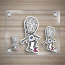 Robot Stepping in Gum - Premium Sticker - Dan Pearce Sticker Shop