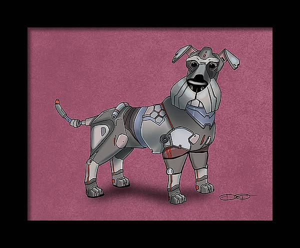 Schnauzer Robot Dog Fine Art Print - Dan Pearce Sticker Shop