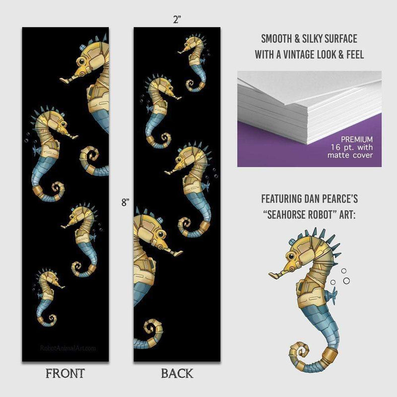 Seahorse Robot - Premium Bookmark - Dan Pearce Sticker Shop