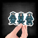 See No Evil, Hear No Evil, Speak No Evil Robot - Vinyl Sticker - Dan Pearce Sticker Shop