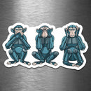 See No Evil, Hear No Evil, Speak No Evil Robot - Vinyl Sticker - Dan Pearce Sticker Shop