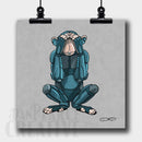 "See No Evil" Monkey Robot Fine Art Print - Dan Pearce Sticker Shop