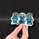 See, Speak, Hear No Evil Robots - Special Foil Sticker - Dan Pearce Sticker Shop