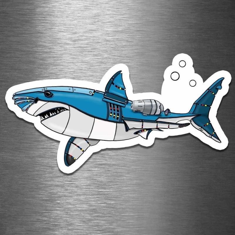 Shark Robot - Vinyl Sticker - Dan Pearce Sticker Shop
