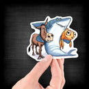 Shark's Best Friends (for People Who Enjoy Card Games) - Vinyl Sticker - Dan Pearce Sticker Shop