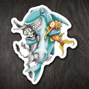 Shark's Best Friends (for People Who Enjoy Card Games) - Vinyl Sticker - Dan Pearce Sticker Shop