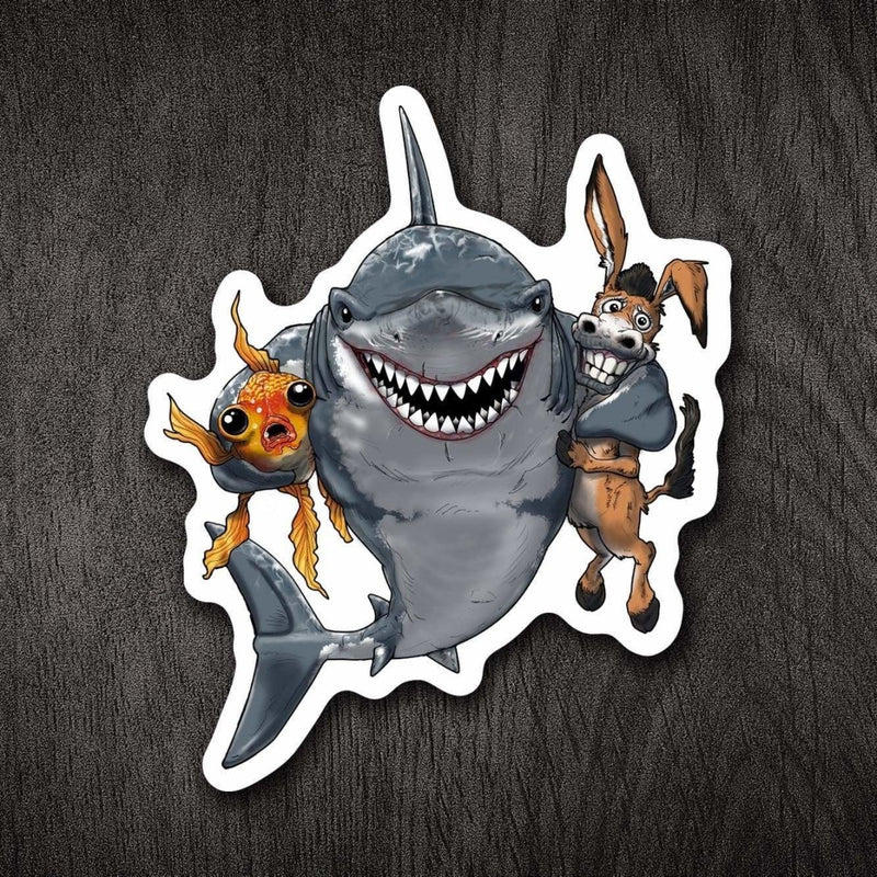 Shark's Best Friends (for People Who Enjoy Card Games) - Vinyl Sticker - Dan Pearce Sticker Shop