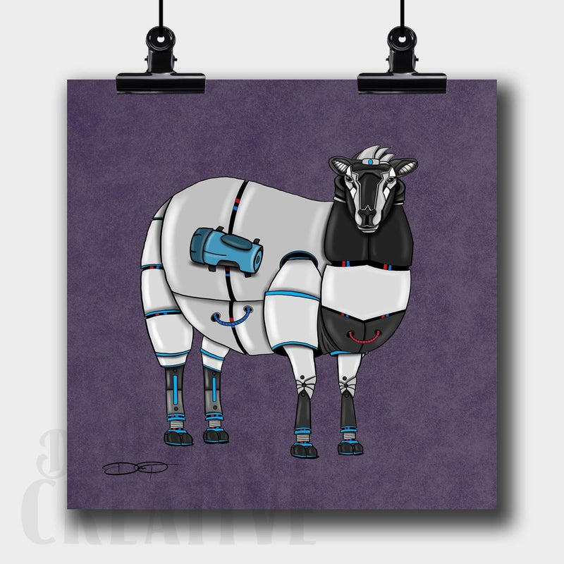 Sheep Robot Fine Art Print - Dan Pearce Sticker Shop