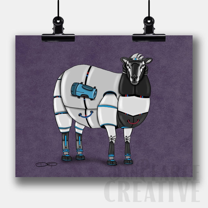 Sheep Robot Fine Art Print - Dan Pearce Sticker Shop