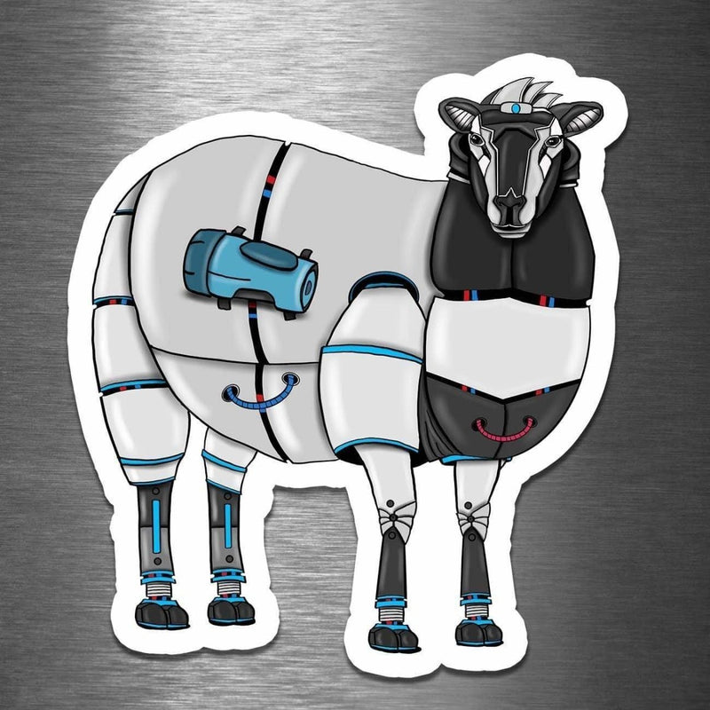 Sheep Robot - Vinyl Sticker - Dan Pearce Sticker Shop