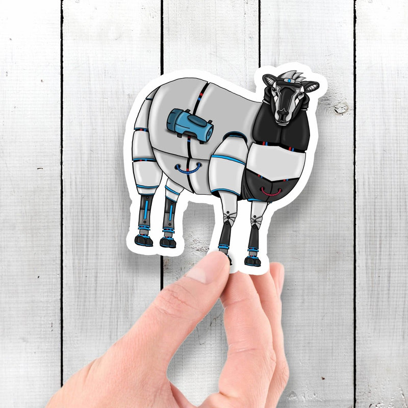 Sheep Robot - Vinyl Sticker - Dan Pearce Sticker Shop