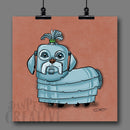 Shih Tzu Robot Dog Fine Art Print - Dan Pearce Sticker Shop