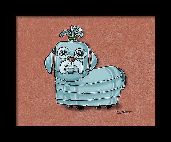 Shih Tzu Robot Dog Fine Art Print - Dan Pearce Sticker Shop