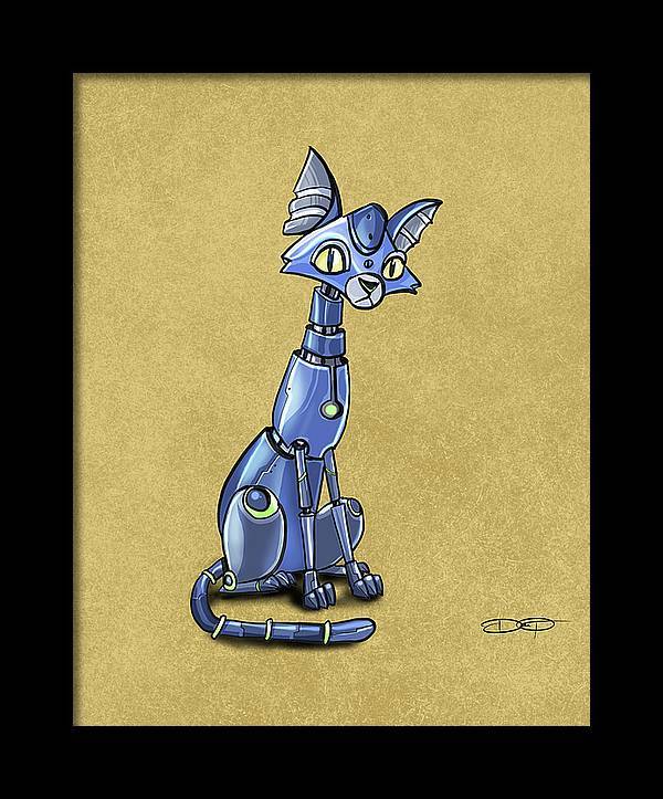 Siamese Cat Robot Cat Fine Art Print - Dan Pearce Sticker Shop