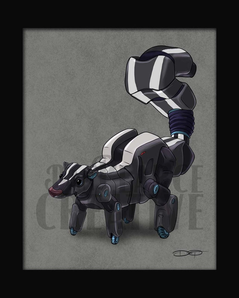 Skunk Robot Fine Art Print - Dan Pearce Sticker Shop