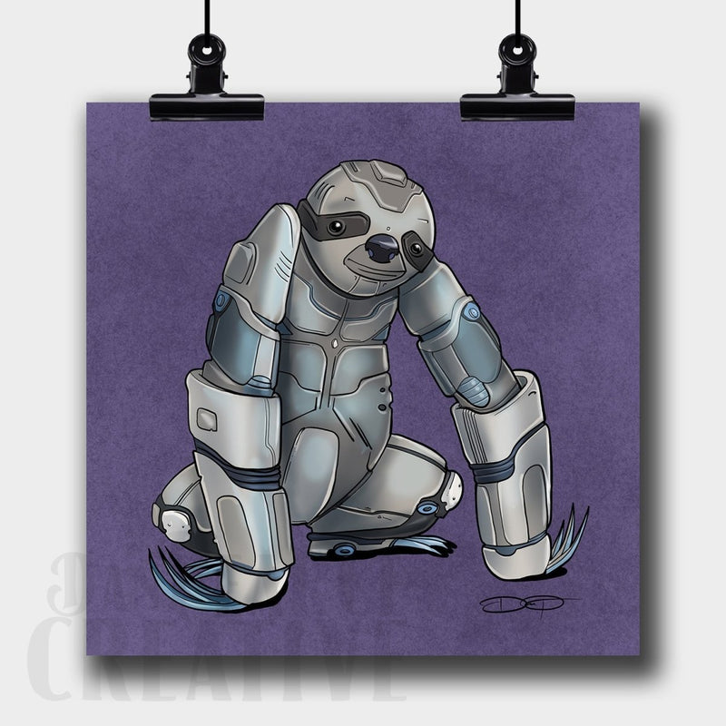 Sloth Robot Fine Art Print - Dan Pearce Sticker Shop