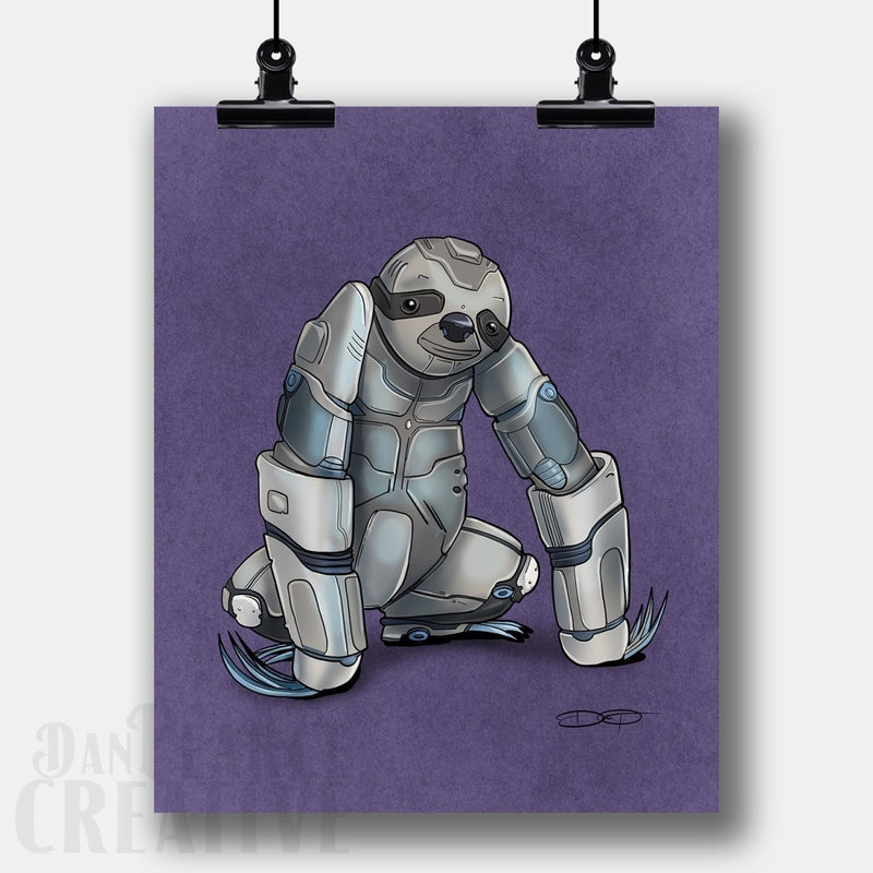 Sloth Robot Fine Art Print - Dan Pearce Sticker Shop