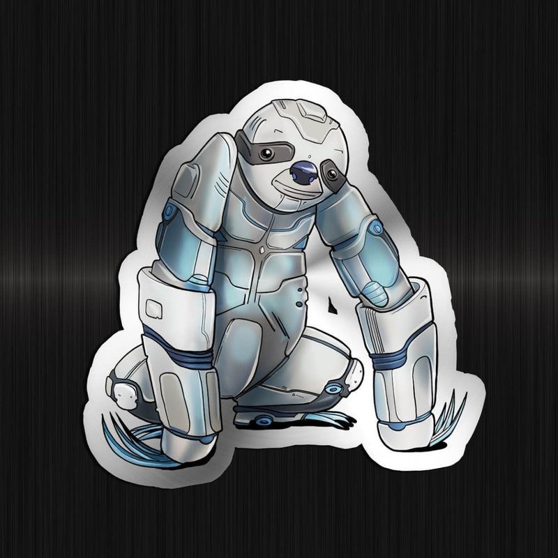 Sloth Robot - Special Foil Sticker - Dan Pearce Sticker Shop
