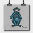 "Speak No Evil" Monkey Robot Fine Art Print - Dan Pearce Sticker Shop