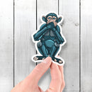 Speak No Evil Monkey Robot - Vinyl Sticker - Dan Pearce Sticker Shop