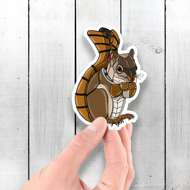 Squirrel Robot - Vinyl Sticker - Dan Pearce Sticker Shop