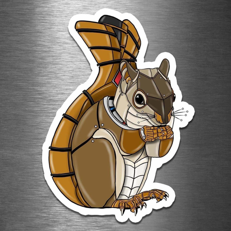 Squirrel Robot - Vinyl Sticker - Dan Pearce Sticker Shop