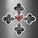 "Suited Mandala" Clubs Diamonds Hearts Vinyl Sticker - Dan Pearce Sticker Shop