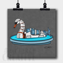 Swan Robot Fine Art Print - Dan Pearce Sticker Shop