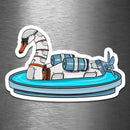 Swan Robot - Vinyl Sticker - Dan Pearce Sticker Shop