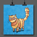 Tabby Cat Robot Cat Fine Art Print - Dan Pearce Sticker Shop