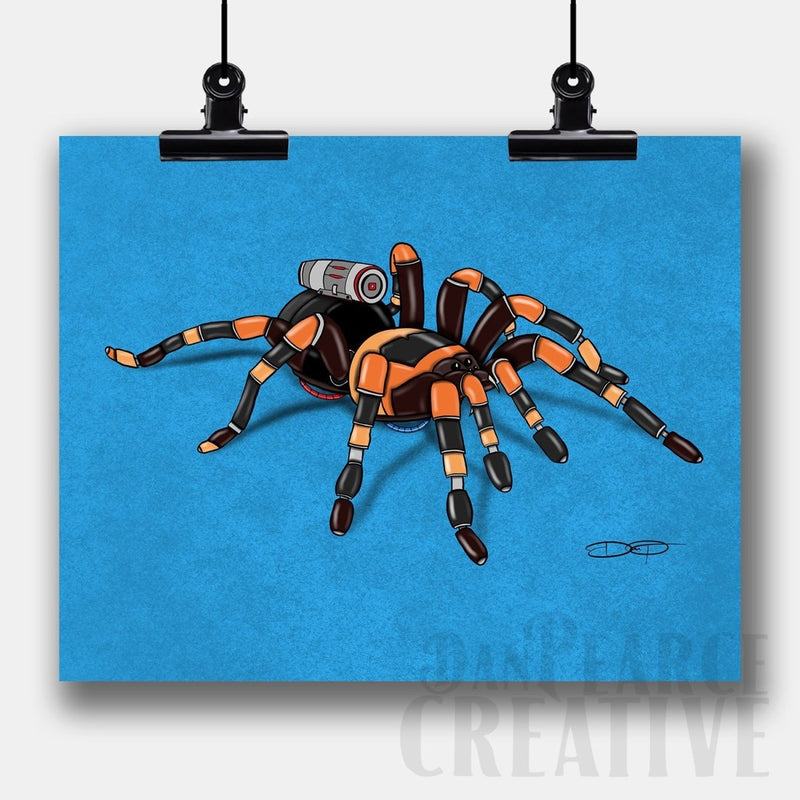 Tarantula Robot Fine Art Print - Dan Pearce Sticker Shop