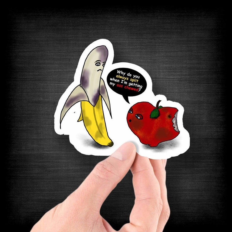 The Banana & The Apple - Vinyl Sticker - Dan Pearce Sticker Shop