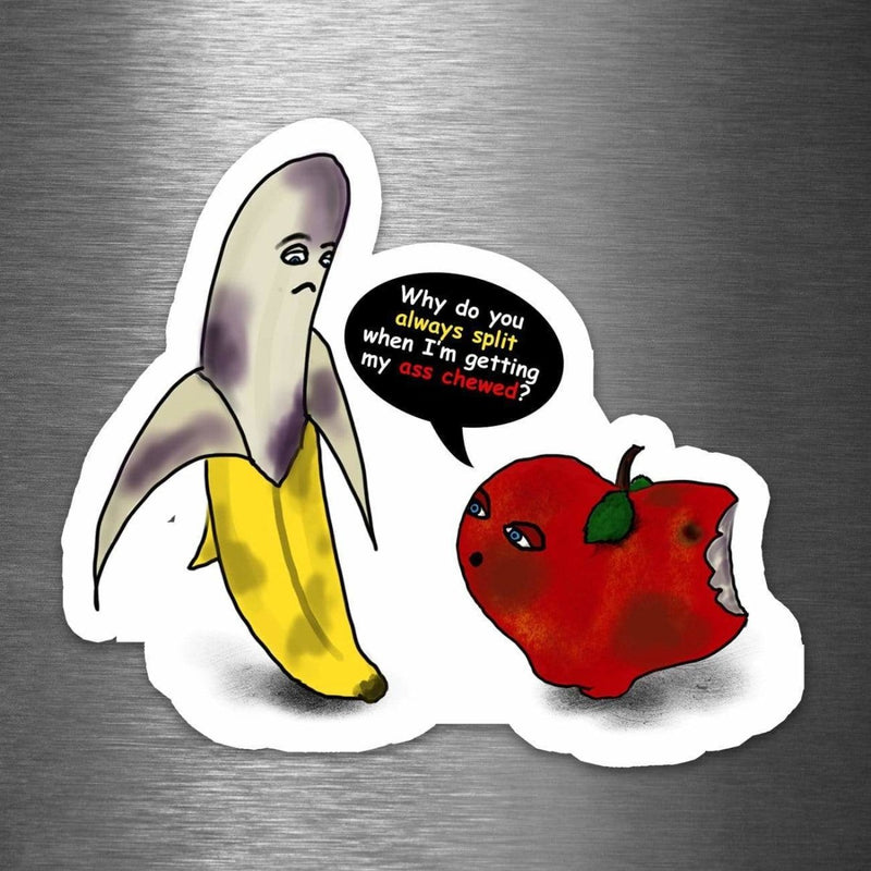 The Banana & The Apple - Vinyl Sticker - Dan Pearce Sticker Shop
